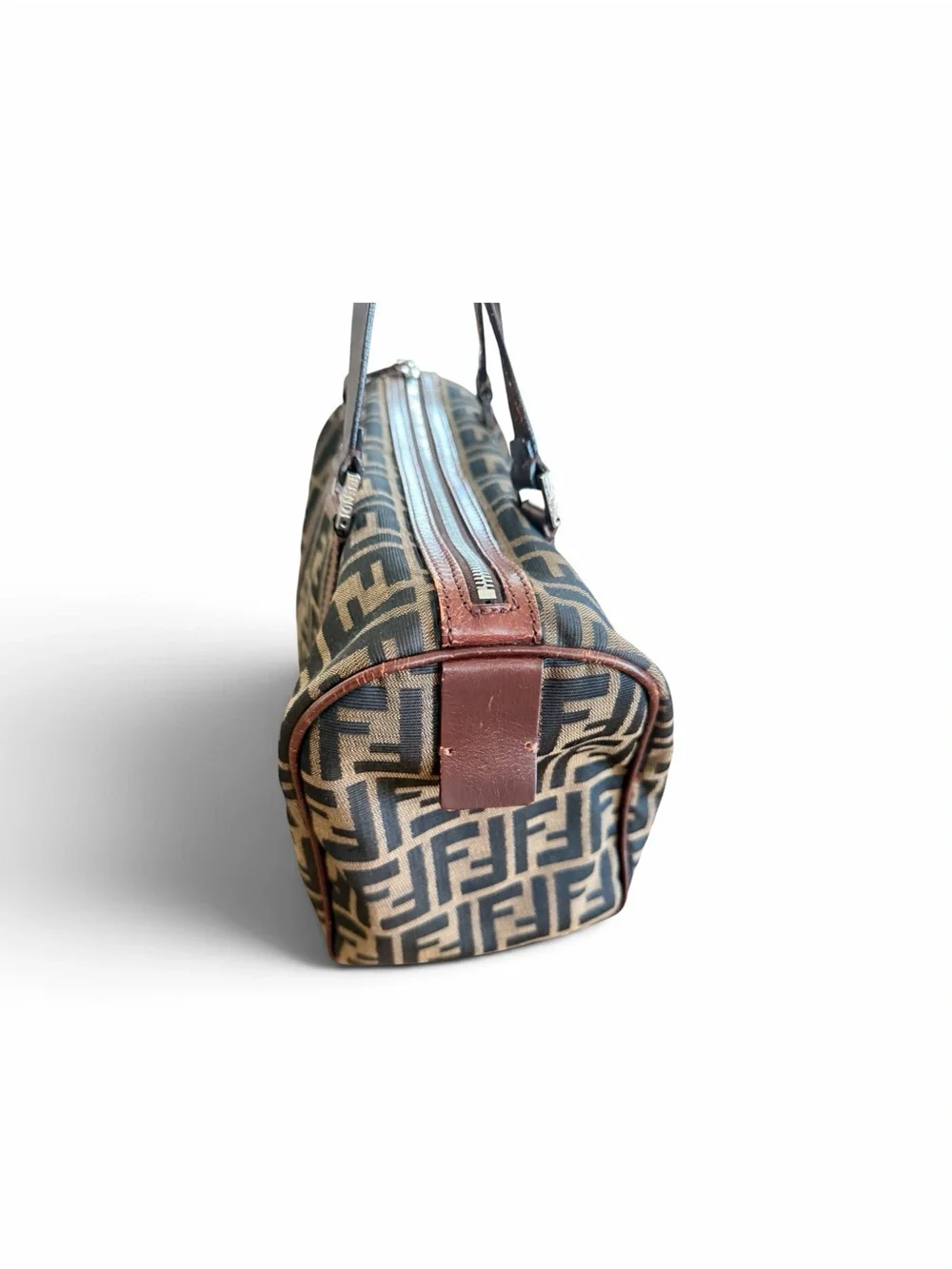 Fendi Brown Zucca and Dark Brown FF Canvas Duffel Bag